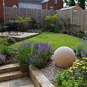 A town house garden by the seaside, 4 months after planting.