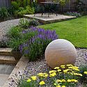 A town house garden by the seaside, 4 months after planting.