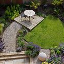 A town house garden by the seaside, 4 months after planting.