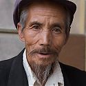 Chinese man, Bingling Si, Lanzhou, China.