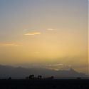 Sunset, Tsaidam Depression, Tibetan Plateau, China.