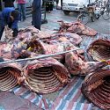 Meat delivery, Lhasa, Tibet.