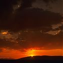 Sunrise near Dune 45, Namib-Naukluft Park, Namibia.