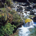 Waterfall on route to Lukla, Day 6, Evereste Base Camp Trek, Nepal.