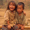 Children from the Hmong Tribe, Longgot, near Louang Phabang, Laos.