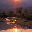 Sunset near the Thai border, Laos.