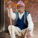 Newari man, Durbar Square, Patan, Kathmandu Valley, Nepal.