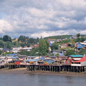 Castro, Isla Grande de Chiloe, Chile.