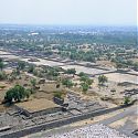 View from the Pyramid of the Sun, Teotihuacan, Mexico.