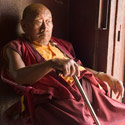 Buddhist monk, Swayambhunath, Kathmandu, Nepal.